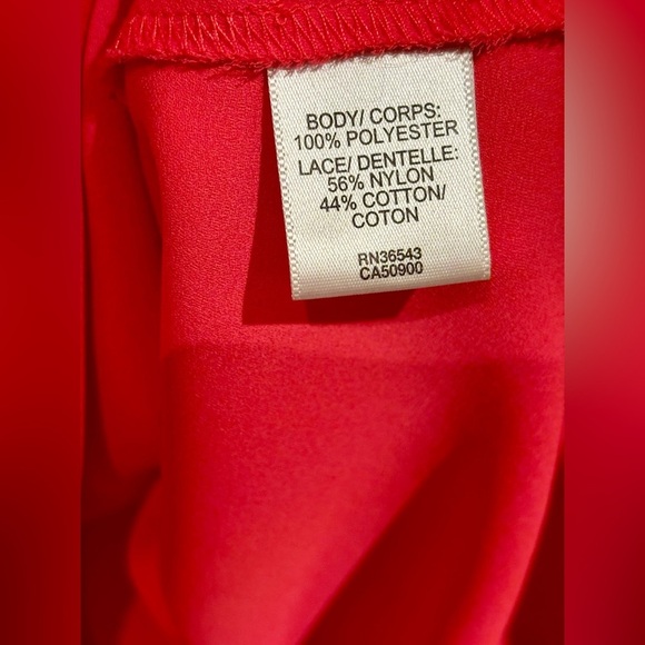 2/$15 - Bright Red Ruffle Blouse - Van Heusen Size XL - Picture 5 of 14